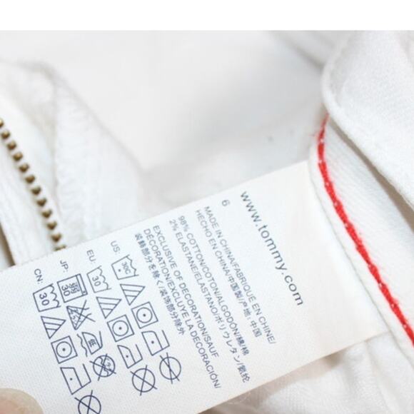 Tommy Hilfiger Womens Size 6 Straight Leg Jeans White - Picture 7 of 9